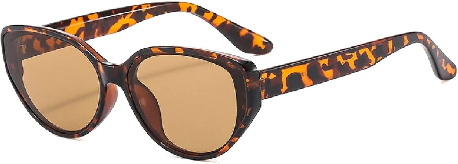 

Солнцезащитные очки с защитой от УФ-излучения UV400 | Панк-стиль «кошачий глаз», большая оправа | для женщин и мужчин, для занятий спортом на открытом воздухе и вождения DSVIGF, Leopard-brown