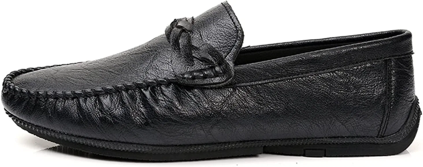 Лоферы Leather Mens Loafers, Black PUGHGAETZF — фото 2