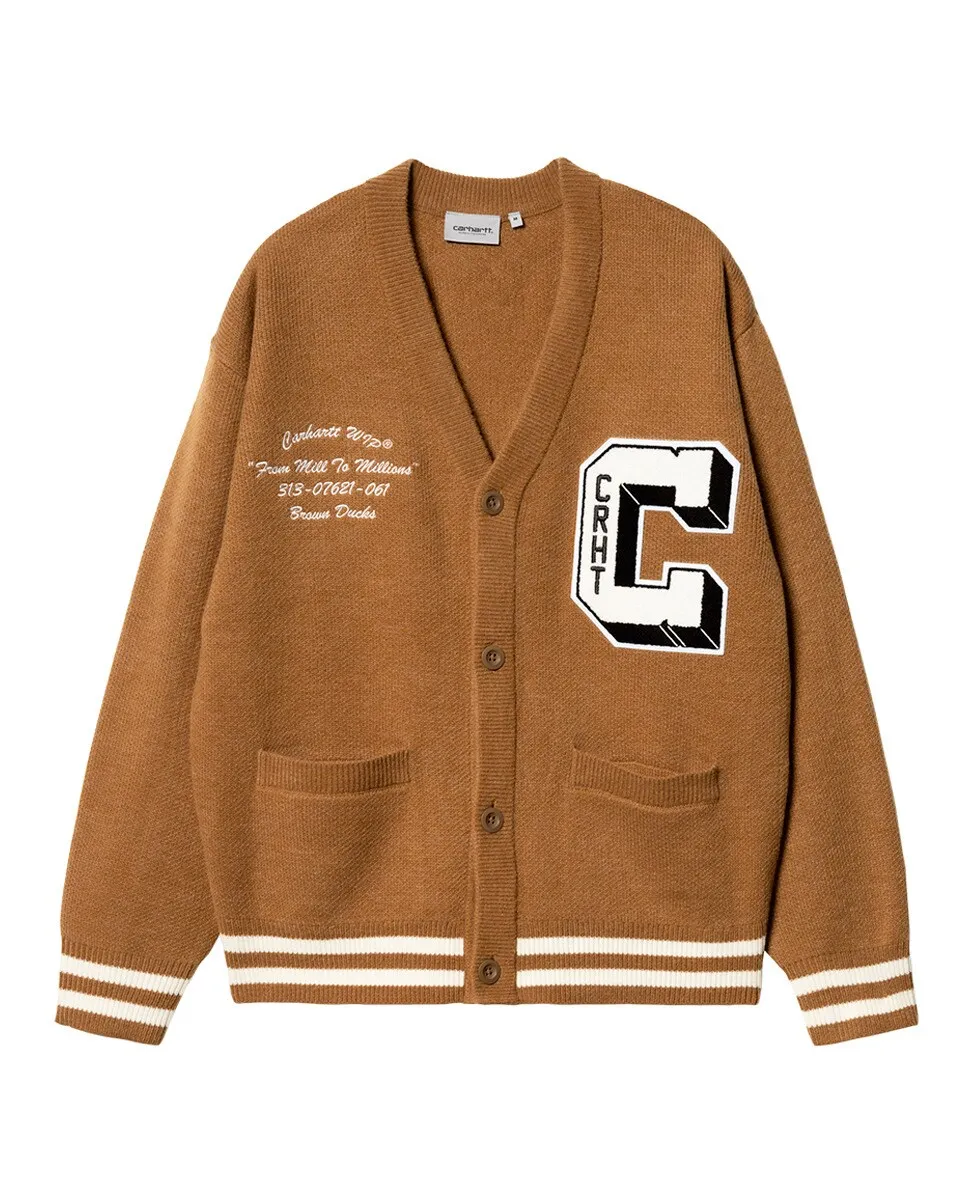 

Вязаный мужской свитер Carhartt WIP, коричневый