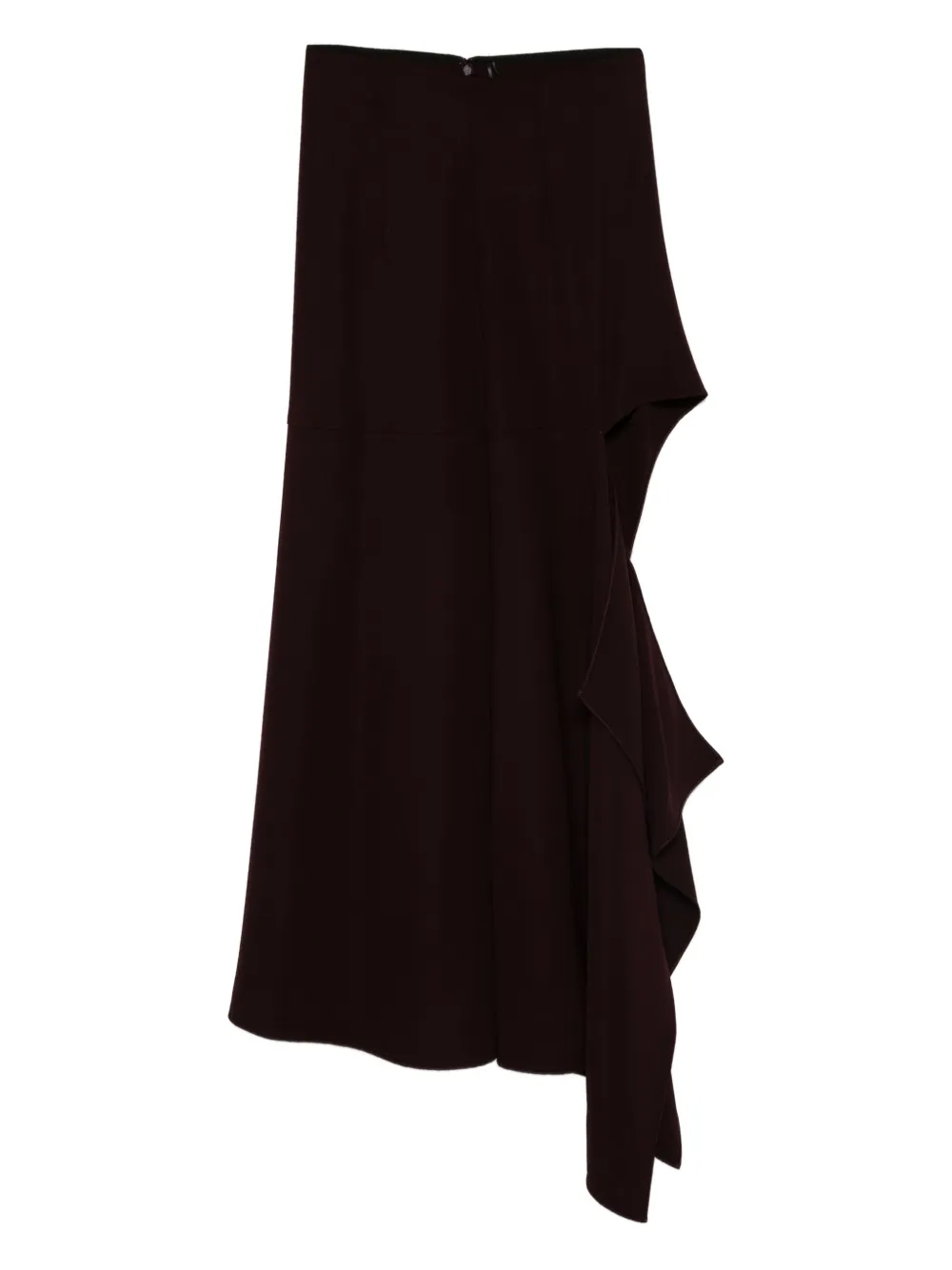 

Юбка асимметричного кроя с оборками Mugler, красный