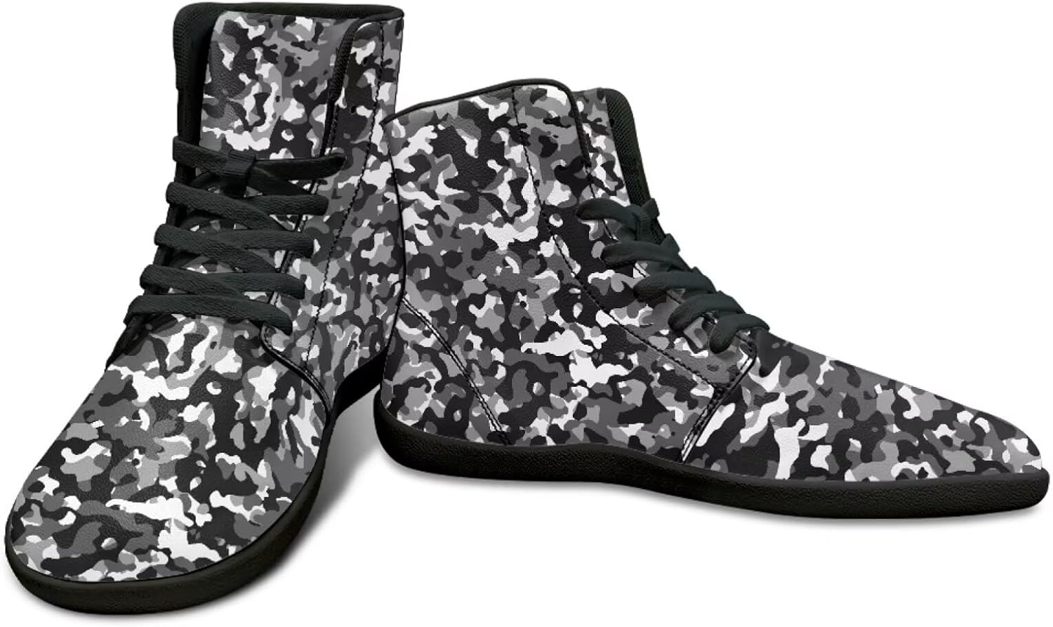 

Высокие кроссовки с камуфляжным дизайном для мужчин - обувь для босоногой ходьбы, ботинки, кроссовки с нулевым перепадом Watdotory, серый