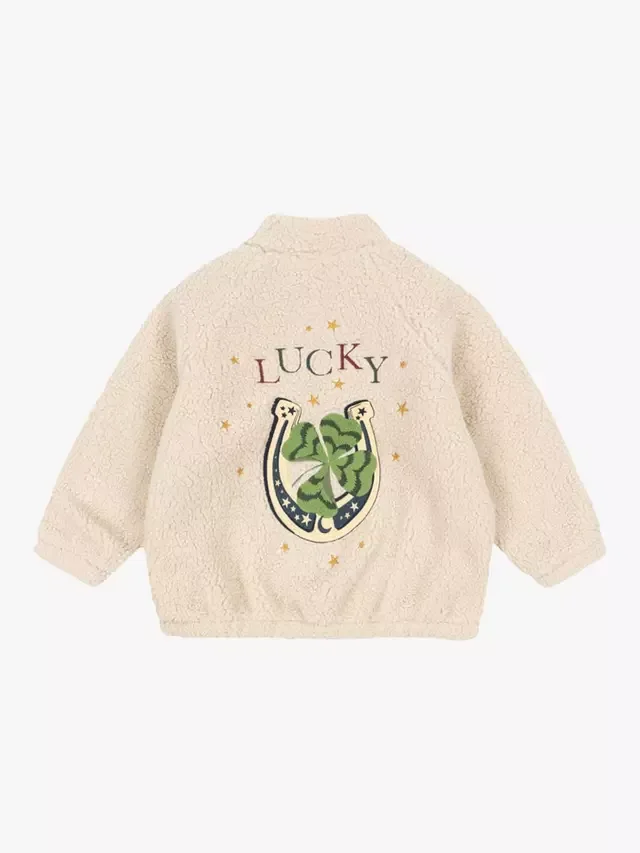 Детская куртка-комбинезон Jazz Lucky Teddy, кремового цвета Konges Sløjd — фото 2