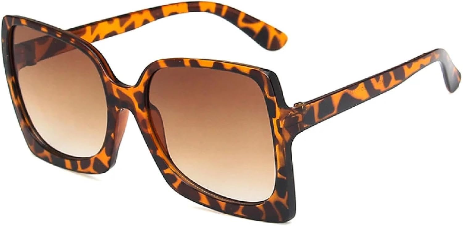 

Роскошные солнцезащитные очки большого размера для женщин, винтажные, модные, для путешествий и вождения, солнцезащитные очки для мужчин UV400 Óculos De Sol Feminino TKKTLLT, Leopard Tea