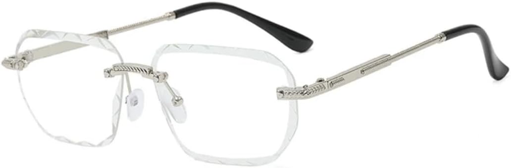 

Солнцезащитные очки с защитой UV400 | Без оправы, линзы Ocean, металлические петли | Для женщин и мужчин, для занятий спортом на открытом воздухе и вождения DSVIGF, Silver