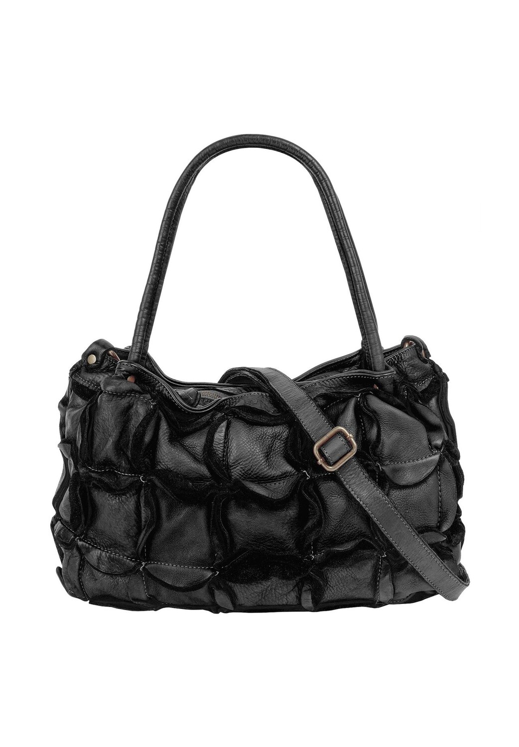 

Шопер, натуральная кожа, сделано в Италии Samantha Look, черный