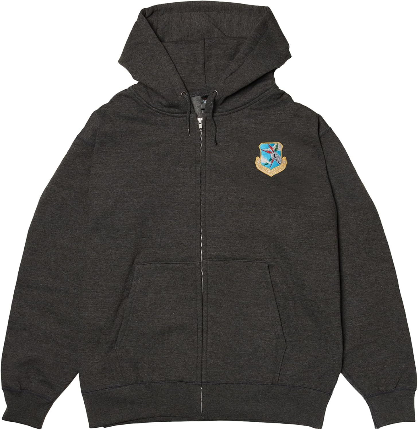 

Толстовка с капюшоном в стиле F, нашивка с гербом армии США, флисовая подкладка, застежка-молния по всей длине, цвет угольно-серый, размер 2XL F-Style