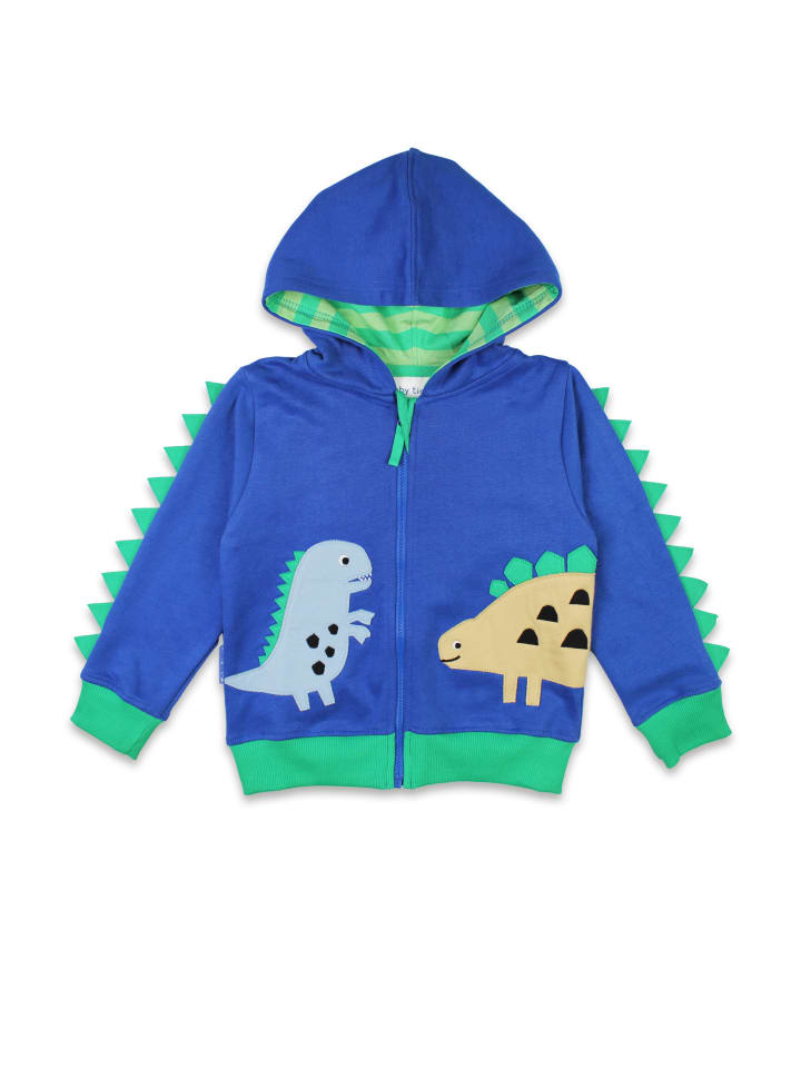 

Спортивная куртка Toby Tiger Sweatjacke mit Kapuze und Dinosaurier Applikation, синий