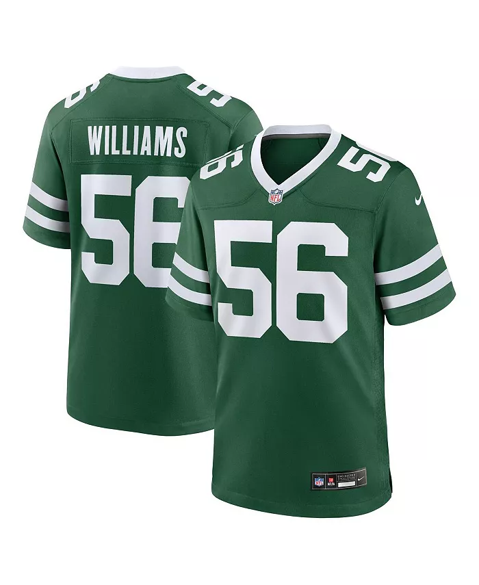 

Мужская игровая футболка Quincy Williams Legacy New York Jets Nike, зеленый