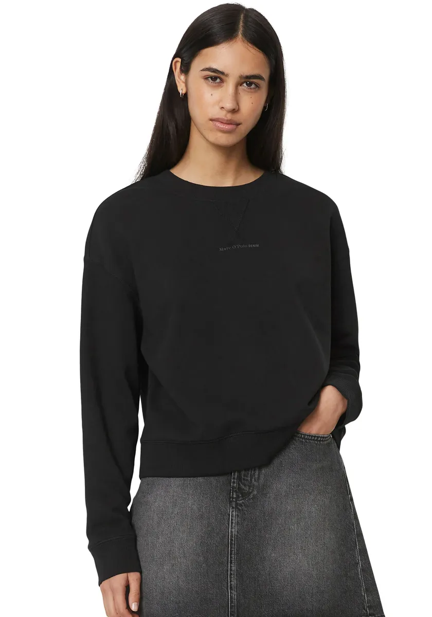 

Толстовка Marc O'Polo DENIM, тонкий силиконовый логотип в цвете, черный