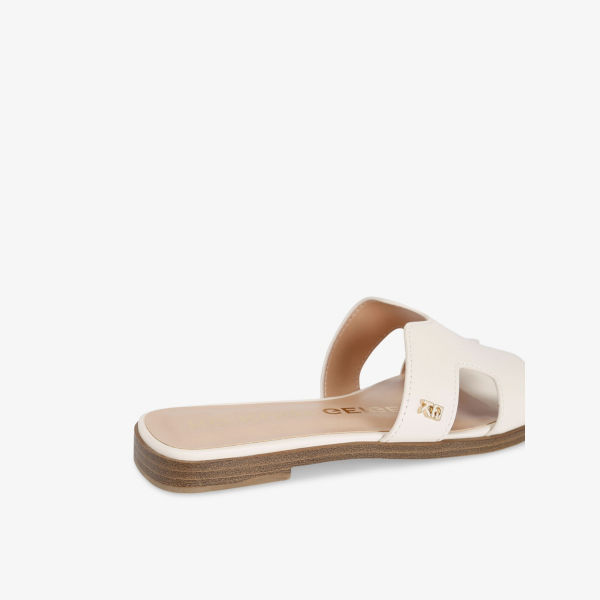 Сандалии на плоской подошве Kg Kurt Geiger Raven из искусственной кожи, белый — фото 4