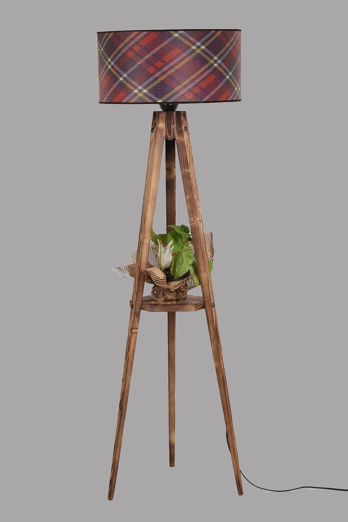 

Opviq, Sehbalı- Штатив Sehbalı lampader yanık silindir 03 abajurluLUN, Colorful, торшеры, деревянный корпус, мультиколор