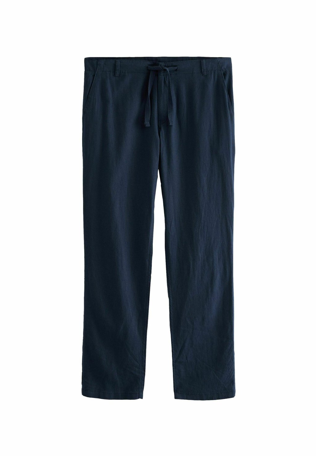 Чиносы REGULAR FIT LINEN STRAIGHT LEG DRAWSTRING Next, темно-синий — фото 4
