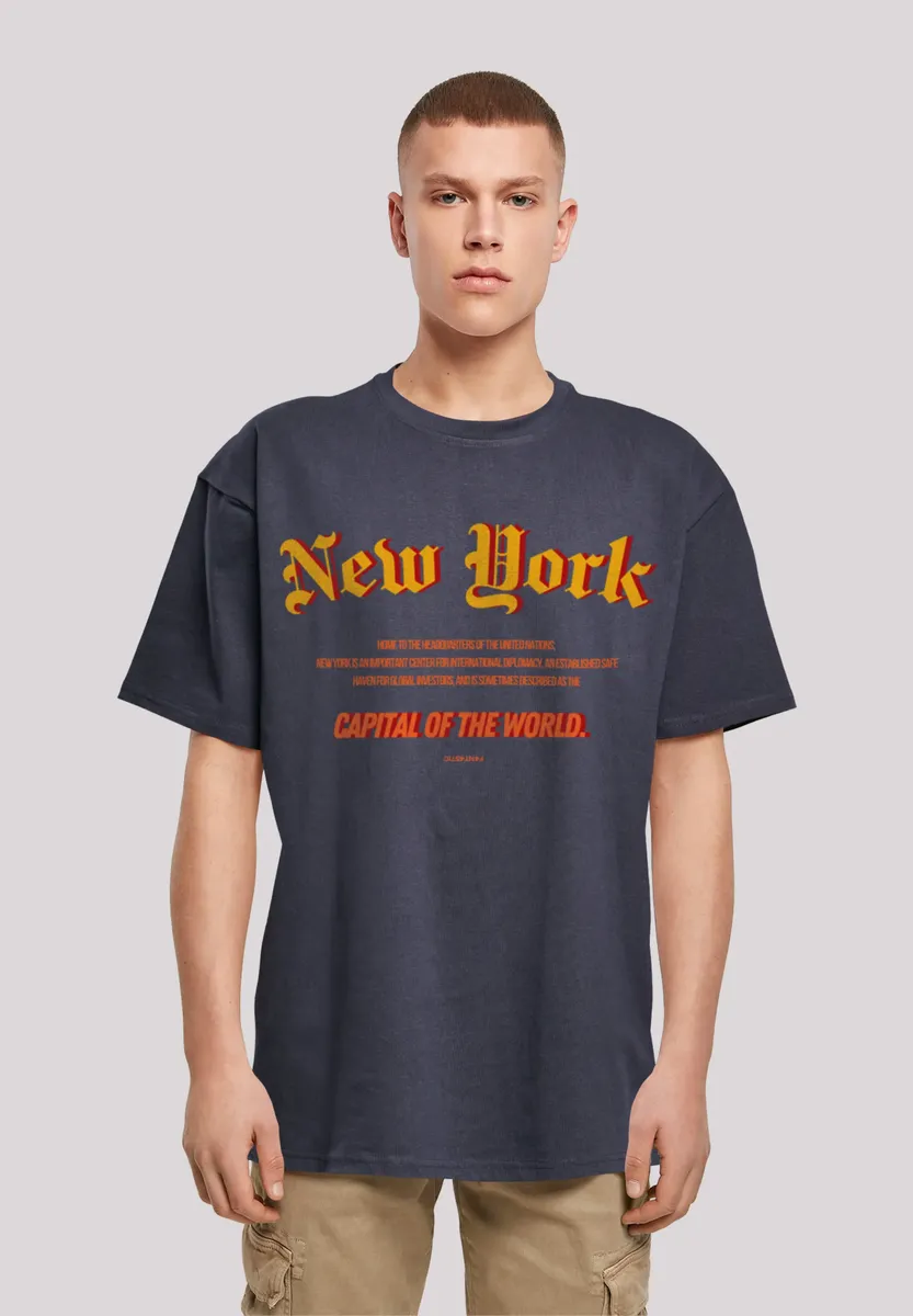 

F4NT4STIC Футболка "New York OVERSIZE TEE", принт, цвет морской волны