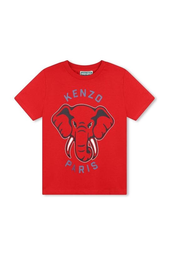 

Детская хлопковая футболка Kenzo, красный