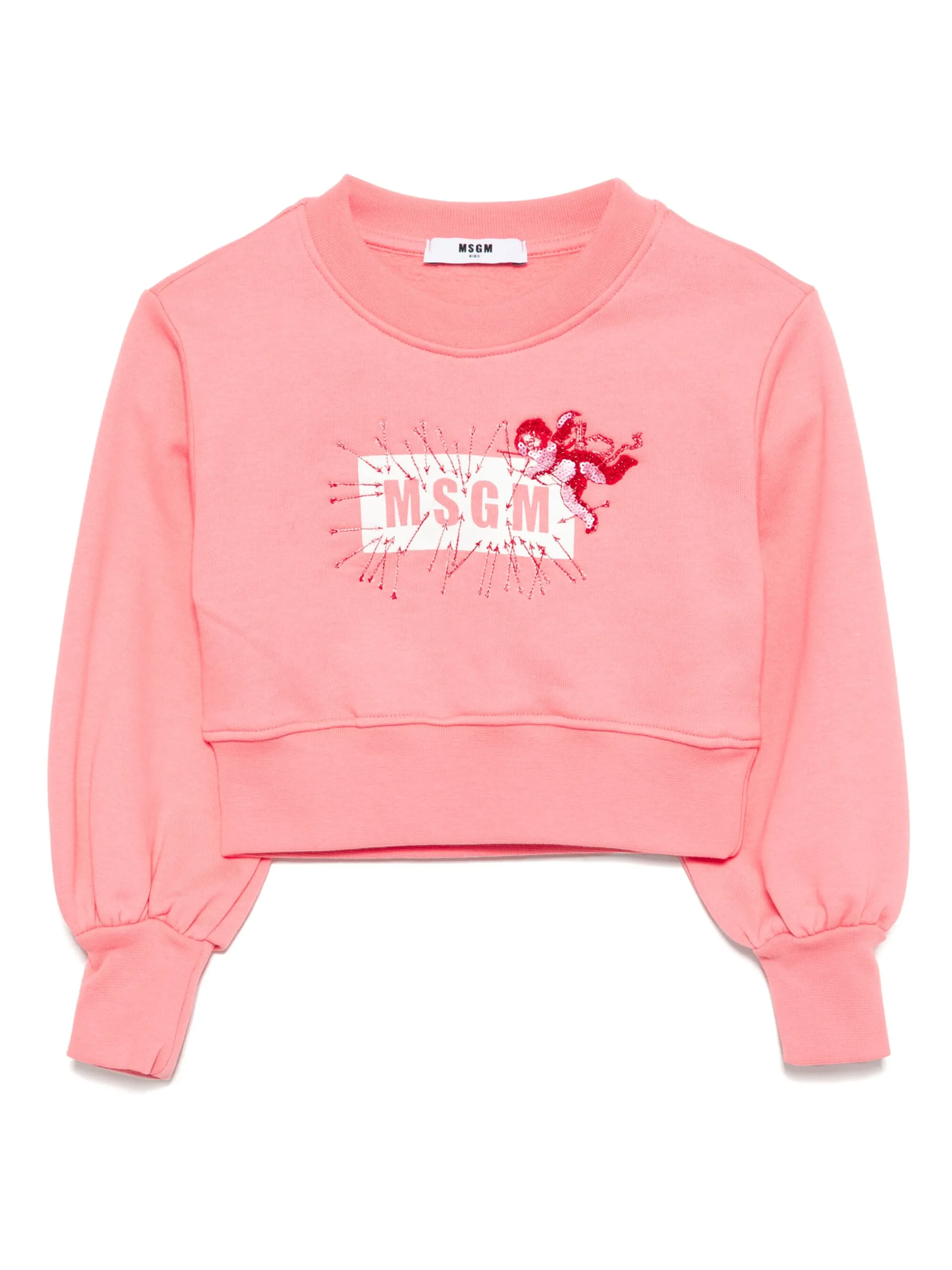 

Толстовка с вышитым логотипом Msgm Kids, розовый