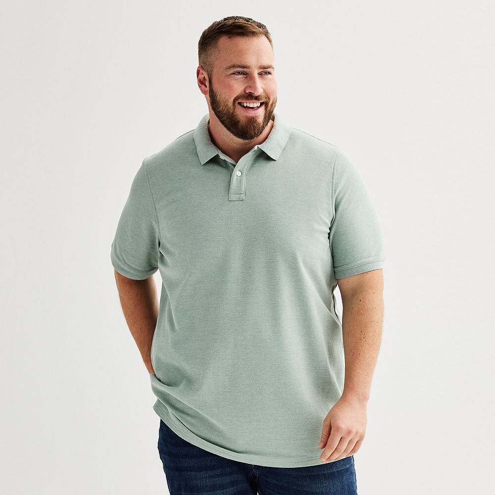 

Поло из пике Big & Tall Sonoma Goods For Life, цвет Mint Texture