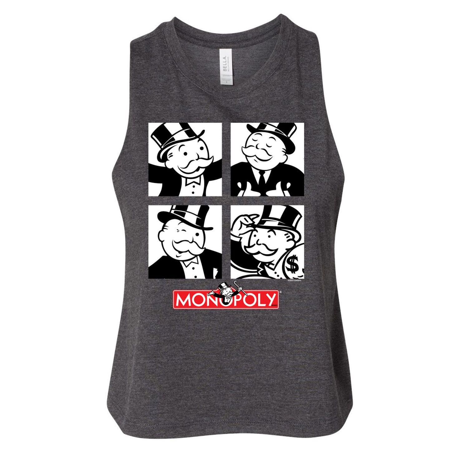 

Майка Monopoly Mr Monopoly Racerback для юниоров Licensed Character, серый