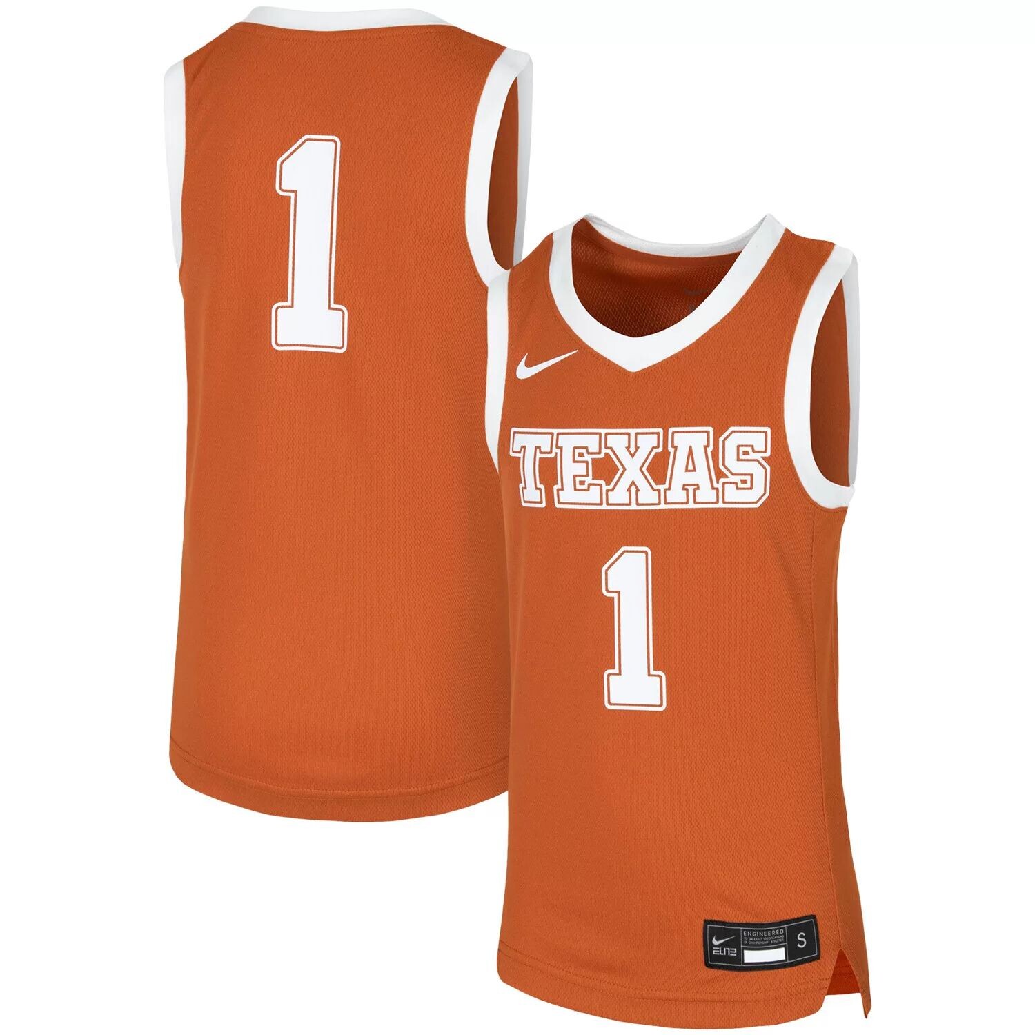 Реплика молодежной баскетбольной команды Nike #1 оранжевого цвета Texas Longhorns Nike — фото 4