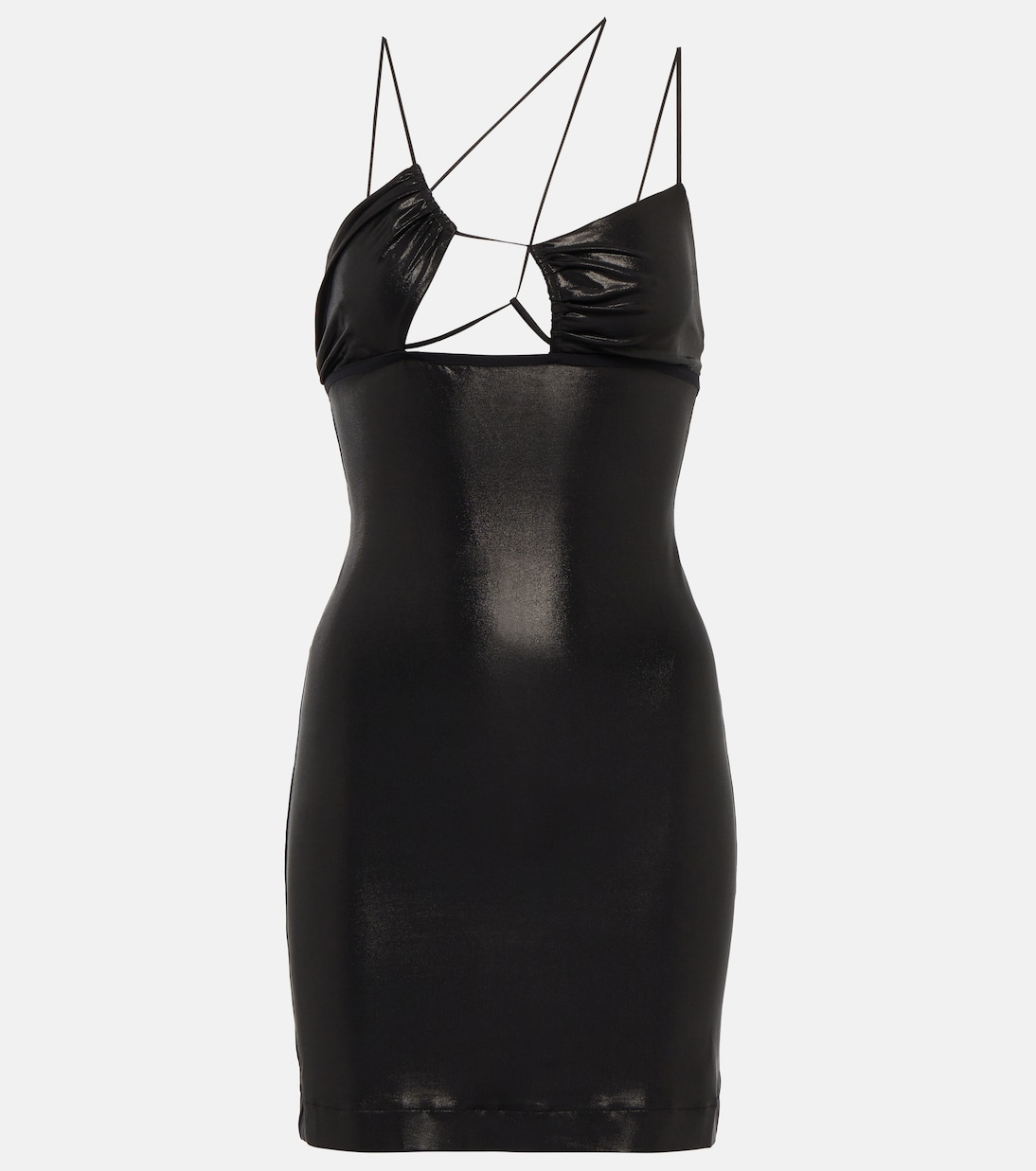 

Мини-платье с вырезом Nensi Dojaka, Black Glossy
