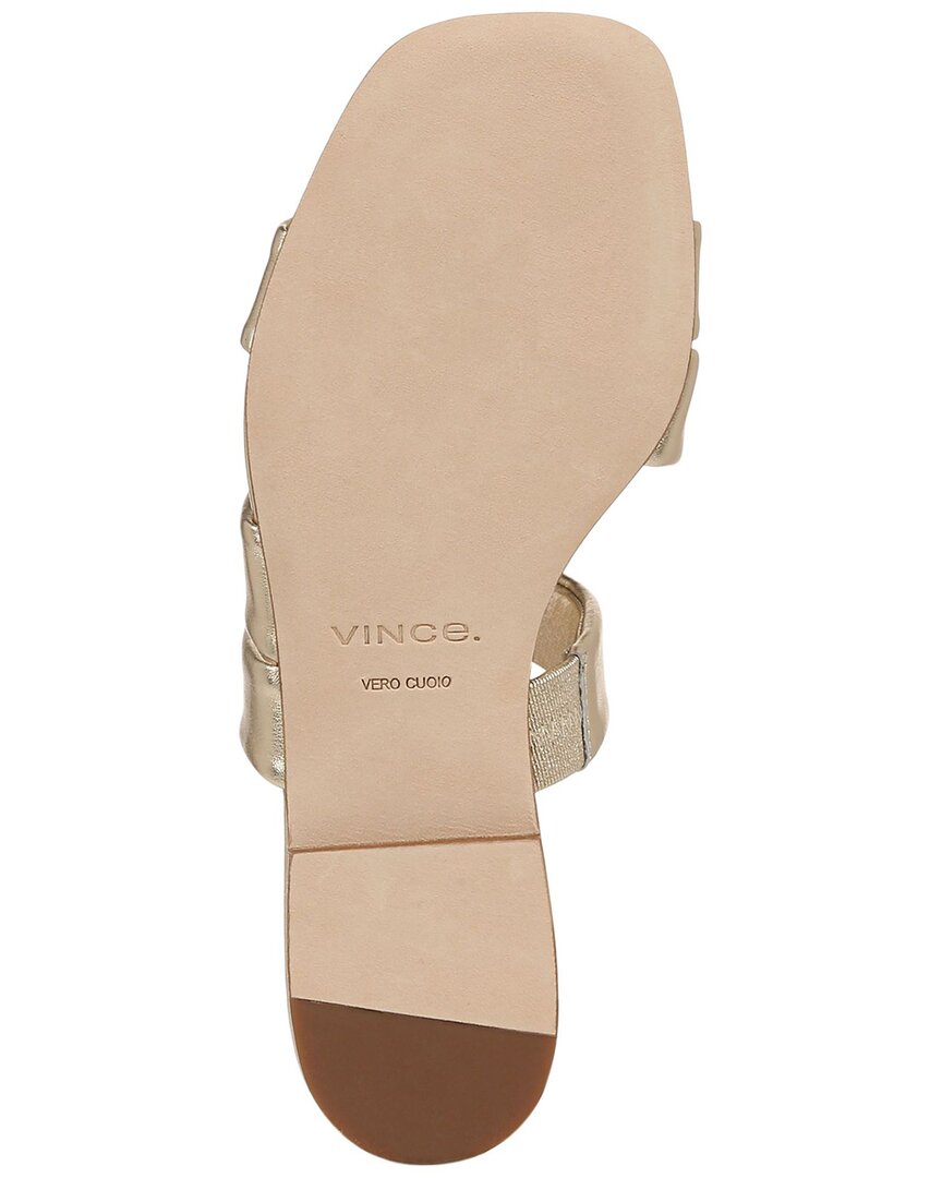 Vince Dallas Leather Sandal, Champagne — фото 4