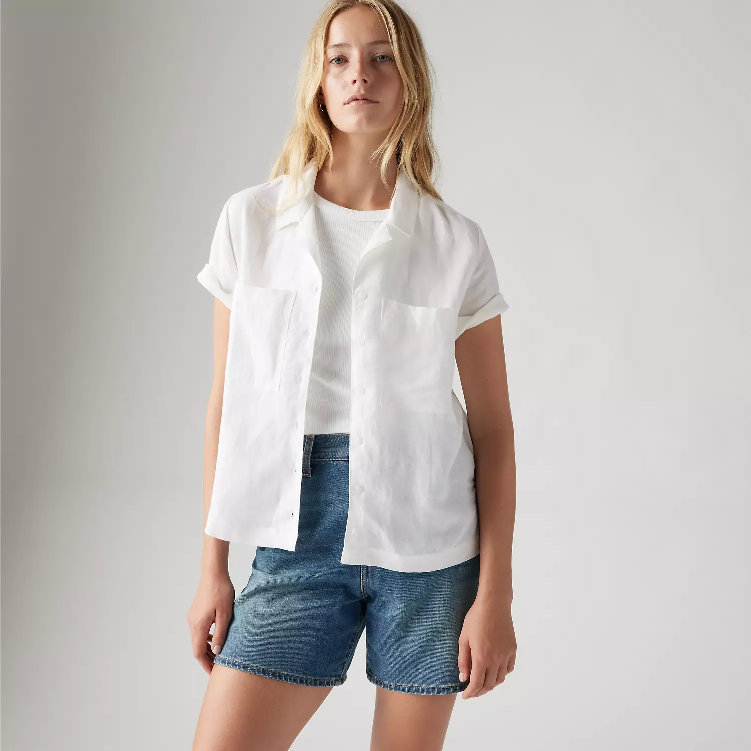 

Рубашка Sonny Linen Blend Camp Levi's, цвет Bright White