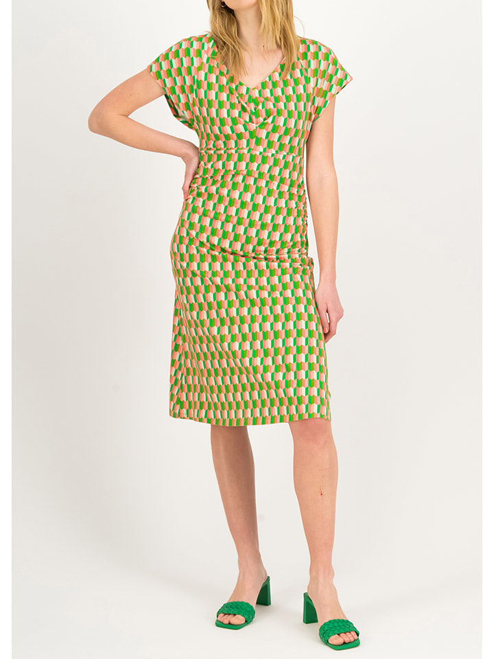 

Платье до колена Blutsgeschwister Kleid Clip Clap Croco, цвет Grün/Apricot