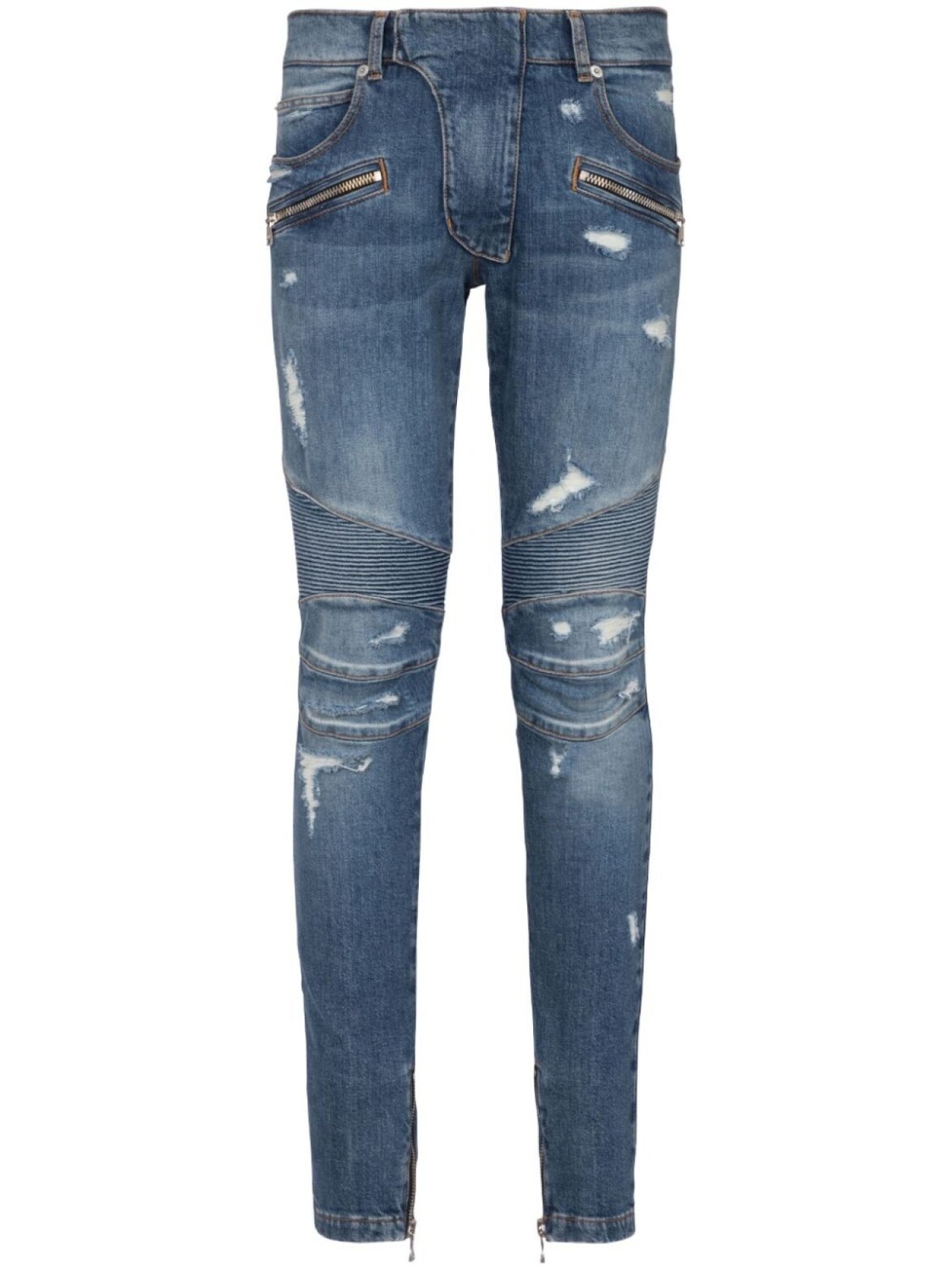 

Balmain джинсы скинни с эффектом потертости, синий