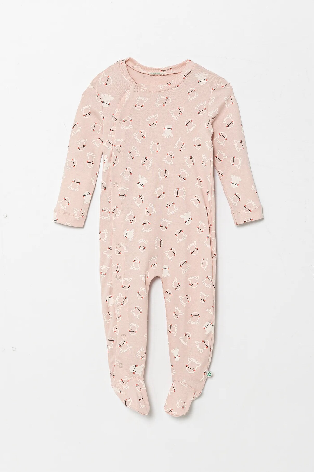 

Детские хлопковые комбинезоны United Colors Of Benetton, розовый
