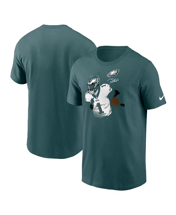 

Мужская футболка Jalen Hurts Midnight Green с графическим принтом игрока Philadelphia Eagles Nike