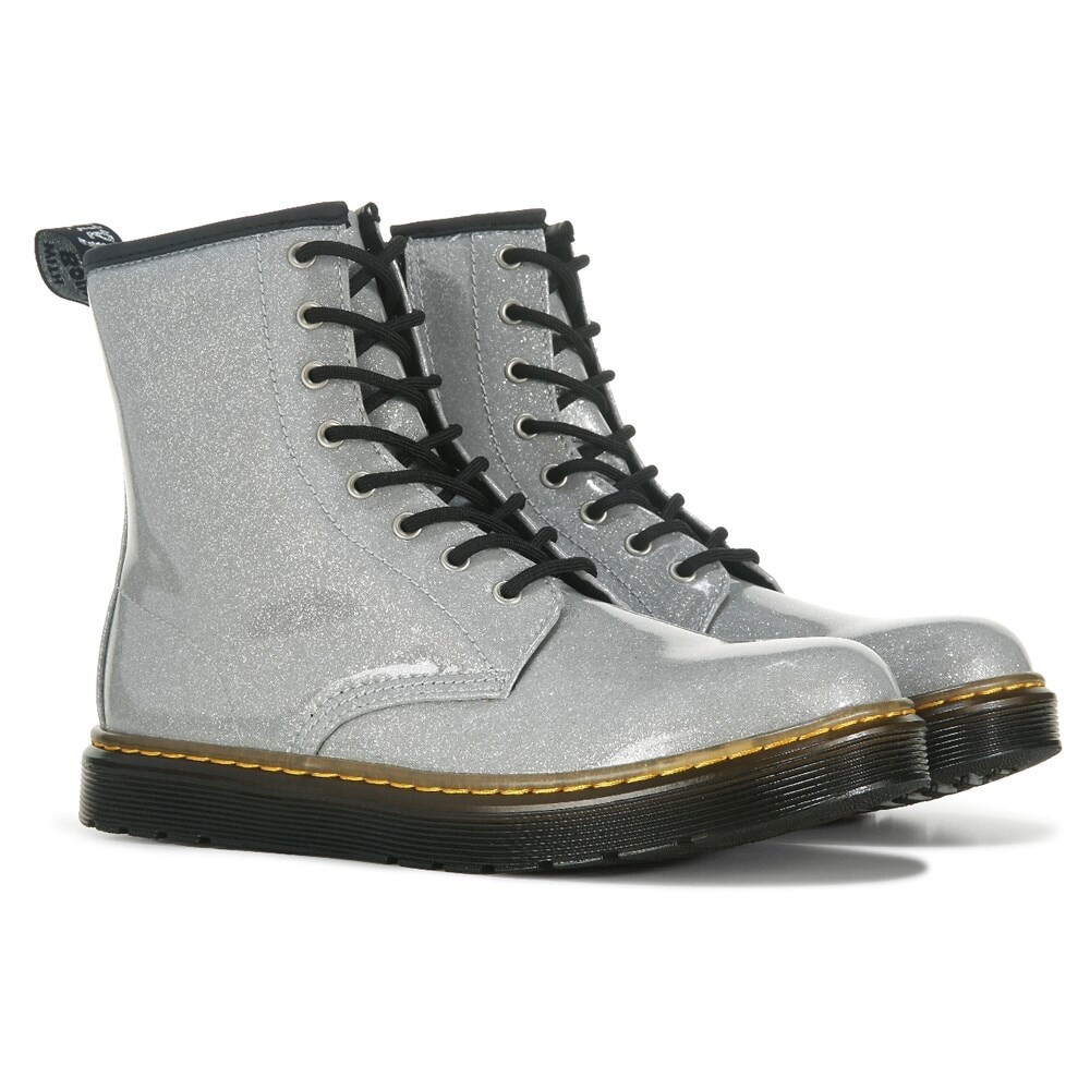 

Детские ботинки Zavala Combat на шнуровке Big Kid Dr. Martens, серебряный