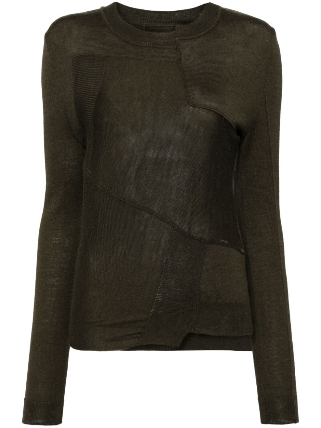 

MM6 Maison Margiela джемпер с декоративной строчкой, нейтральный цвет