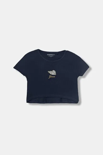 Футболка с коротким рукавом растительный узор Guess, синий