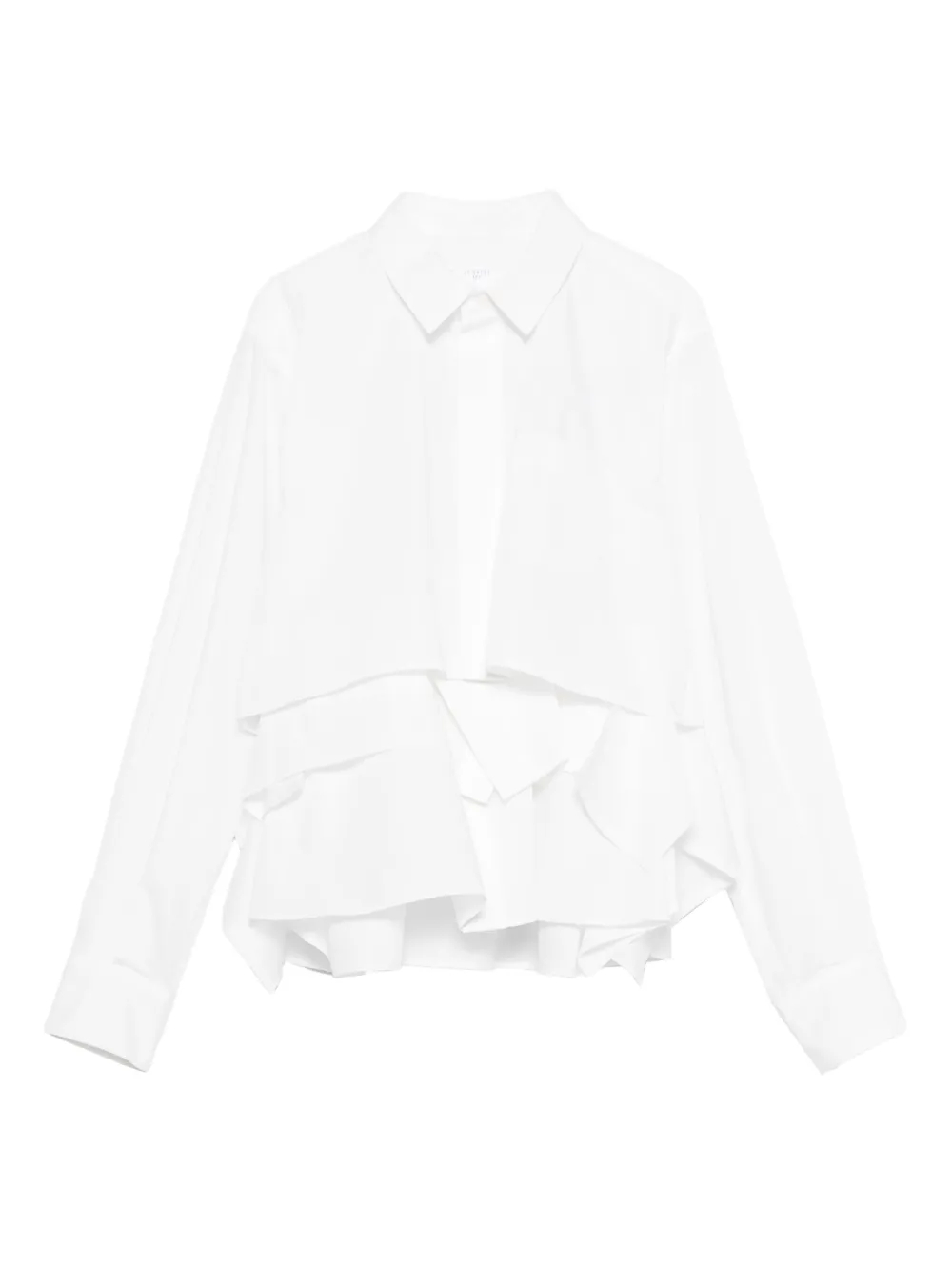 

Рубашка с оборками и многослойным дизайном SACAI, белый