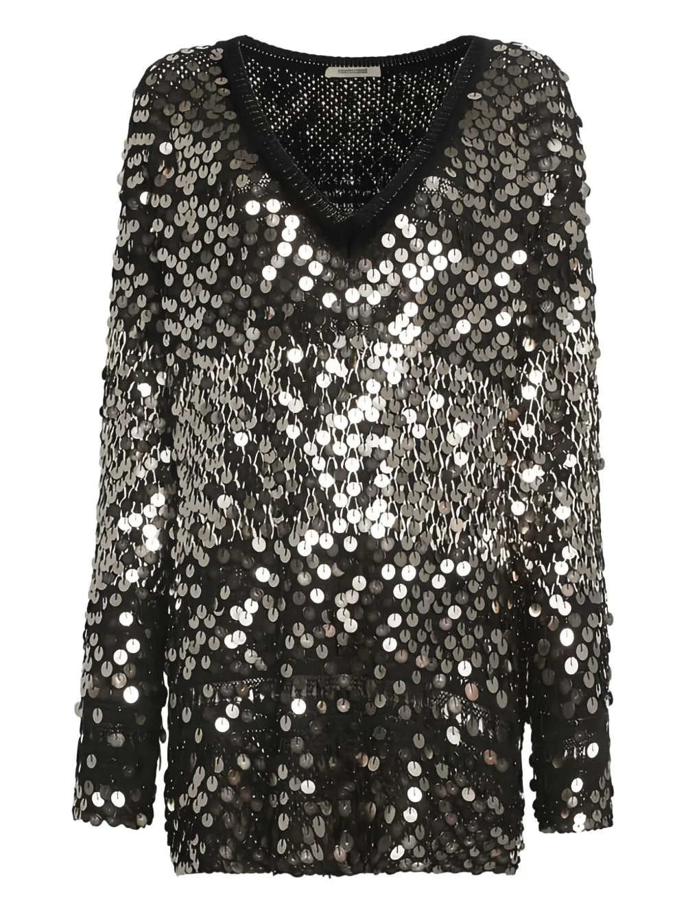 

Джемпер, расшитый блестками Roberto Cavalli, черный