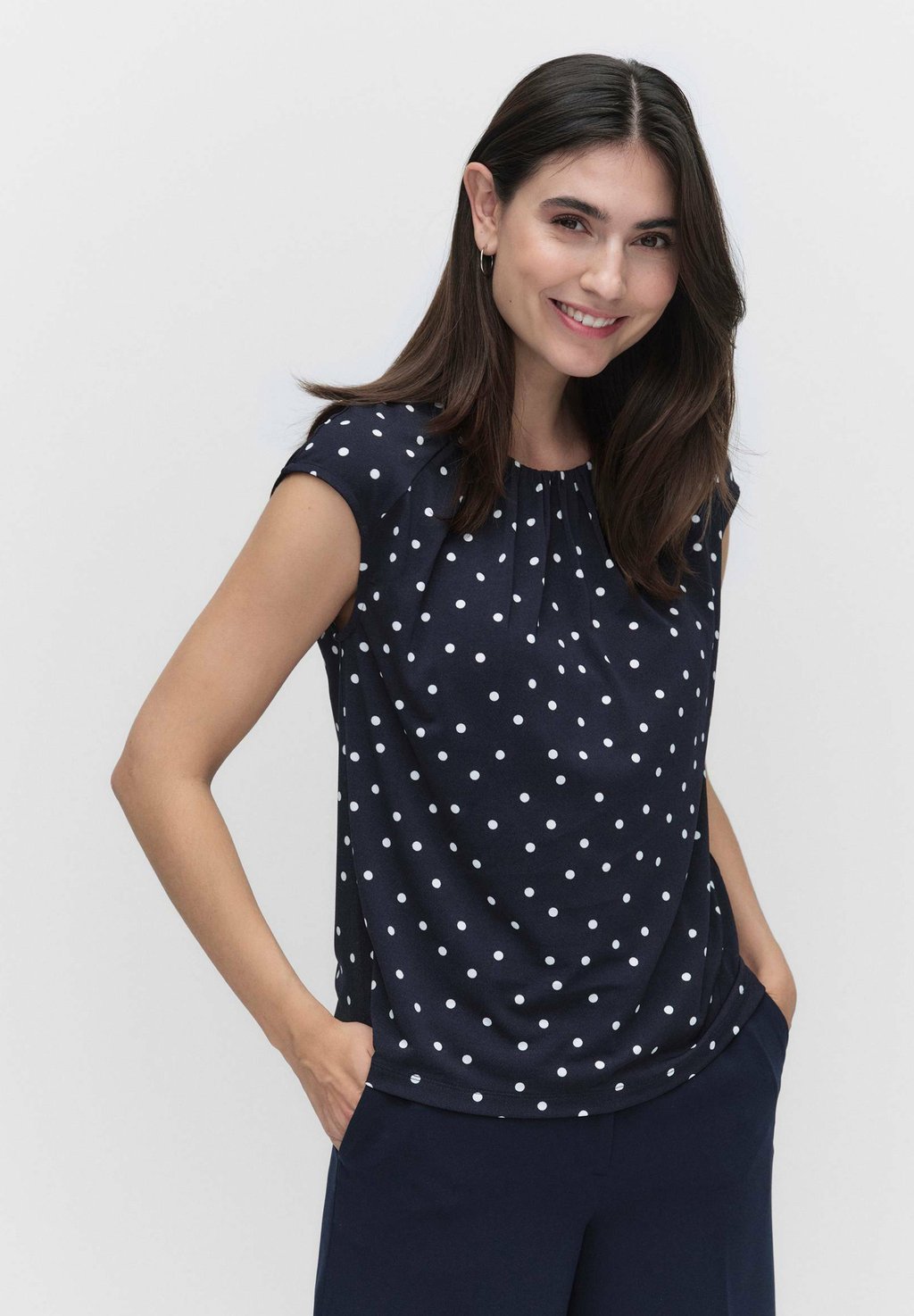 

Футболка с принтом ANAIS FLOWER PRINTED BLOUSE STOCKH LM, синий