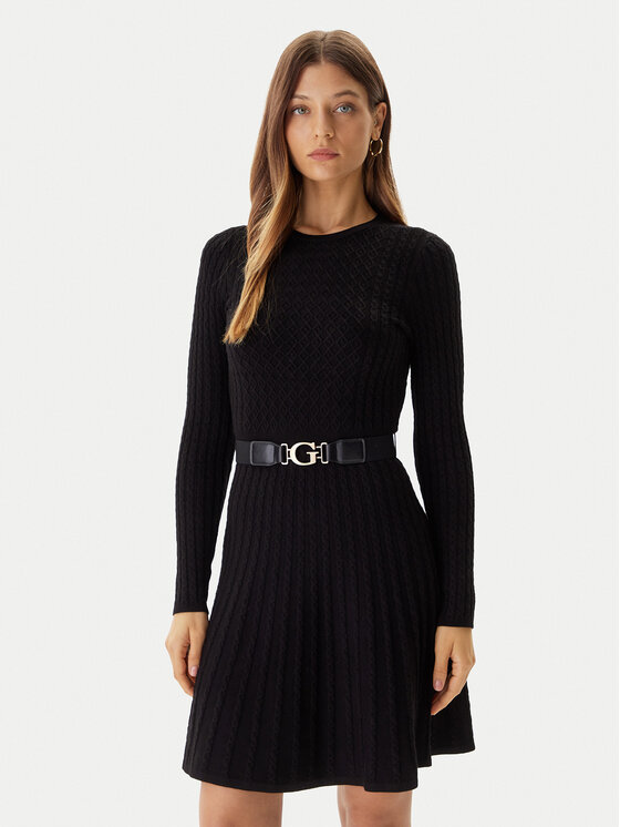 

Вязаное платье slim fit W5BK68 Z2YJ2 Guess, черный
