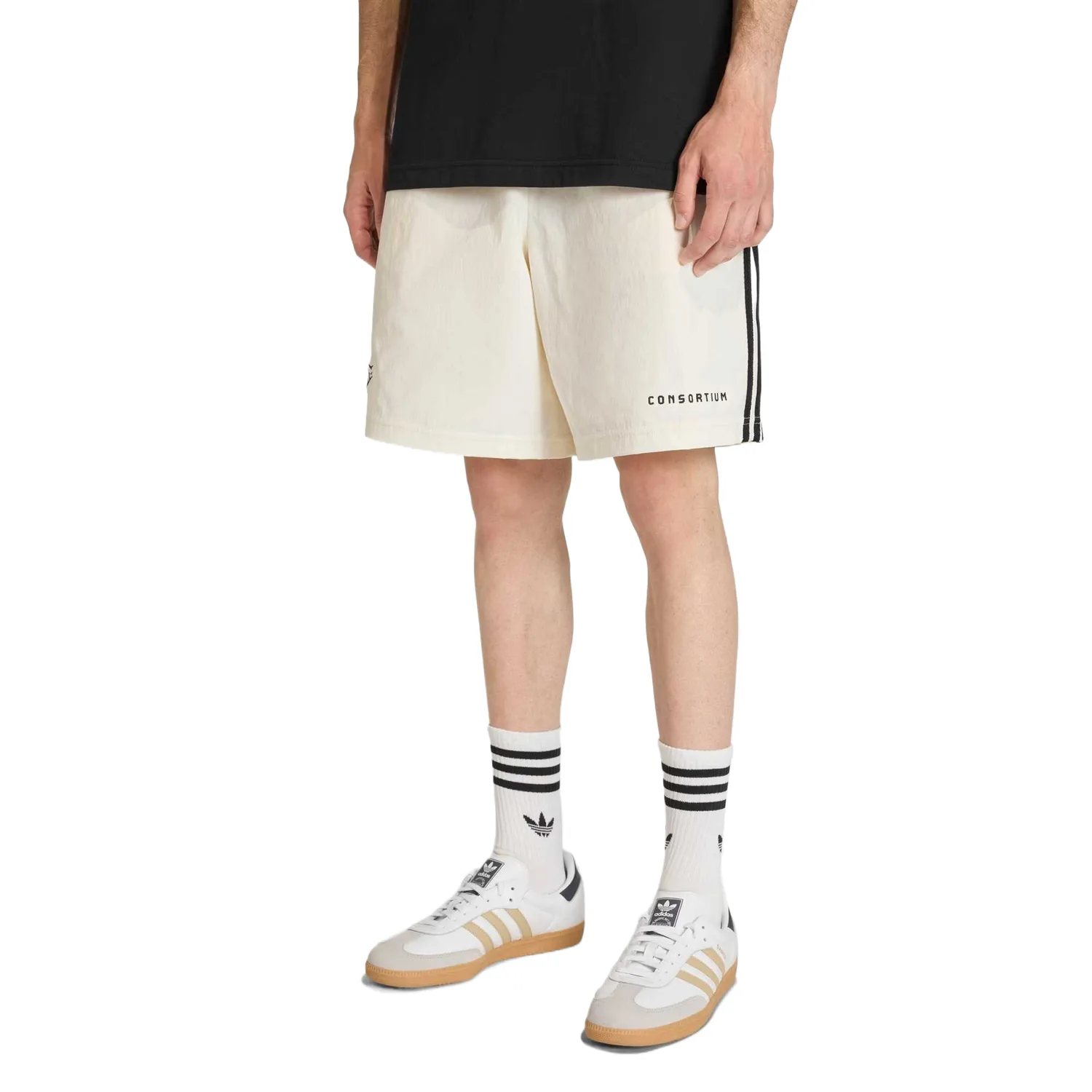 Шорты Consortium с полосками Adidas Originals, белый