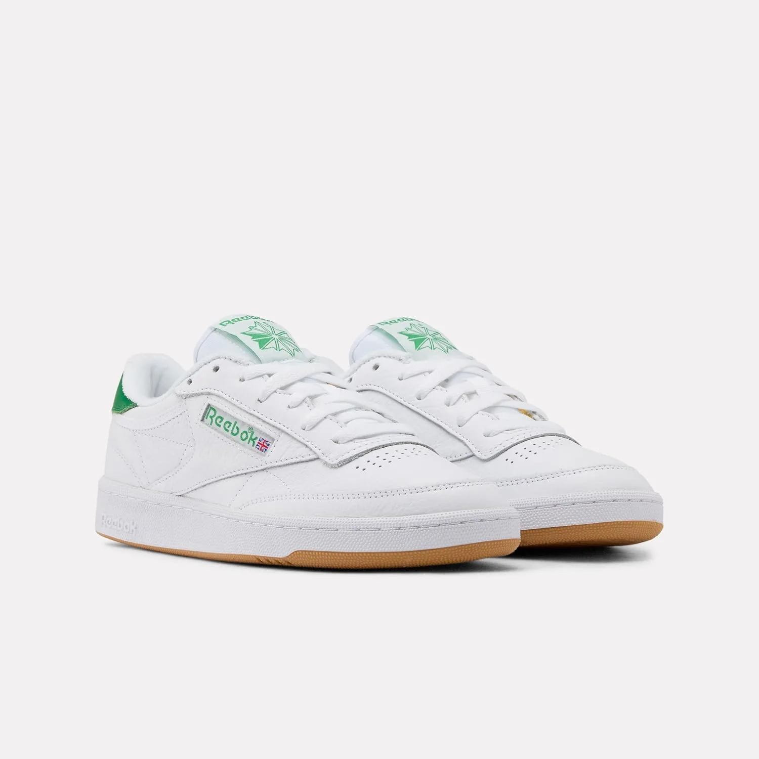 Мужские кроссовки Reebok Club C 85, белый/зеленый — фото 4