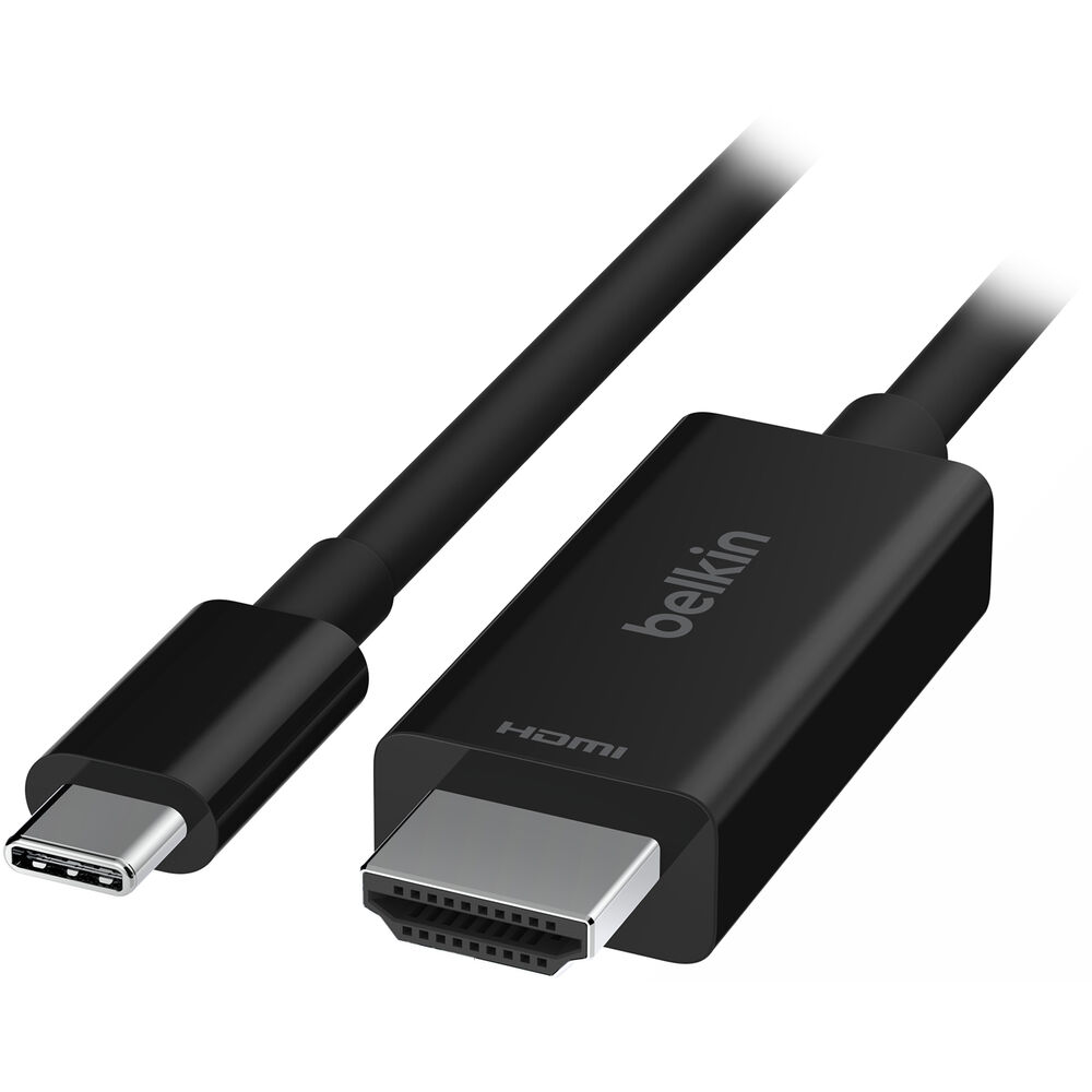 

Кабель USB-C Belkin USB-C to HDMI 2.1 Cable (6.6', Black) AVC012BT2MBK