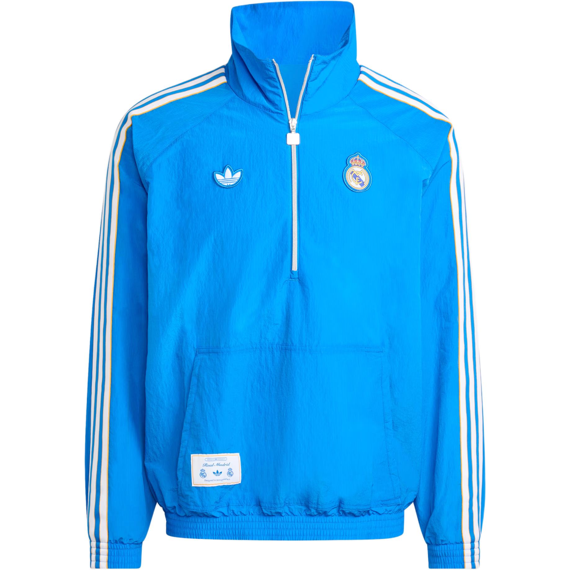 

Adidas Originals Куртка Реал Мадрид мужская, Blue Bird/White