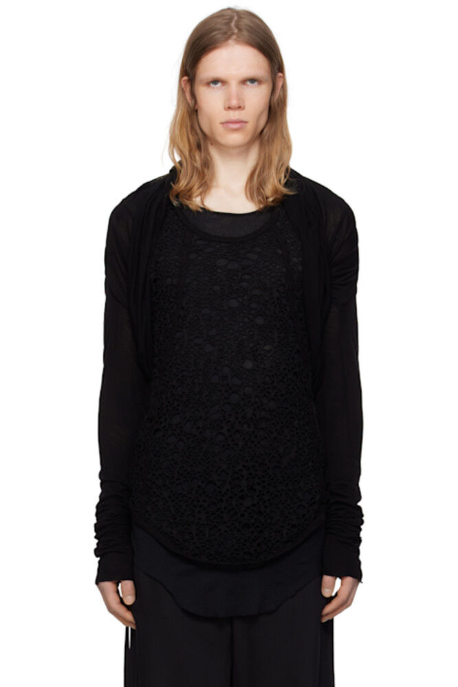 

Черный кардиган Nio Drape Julius