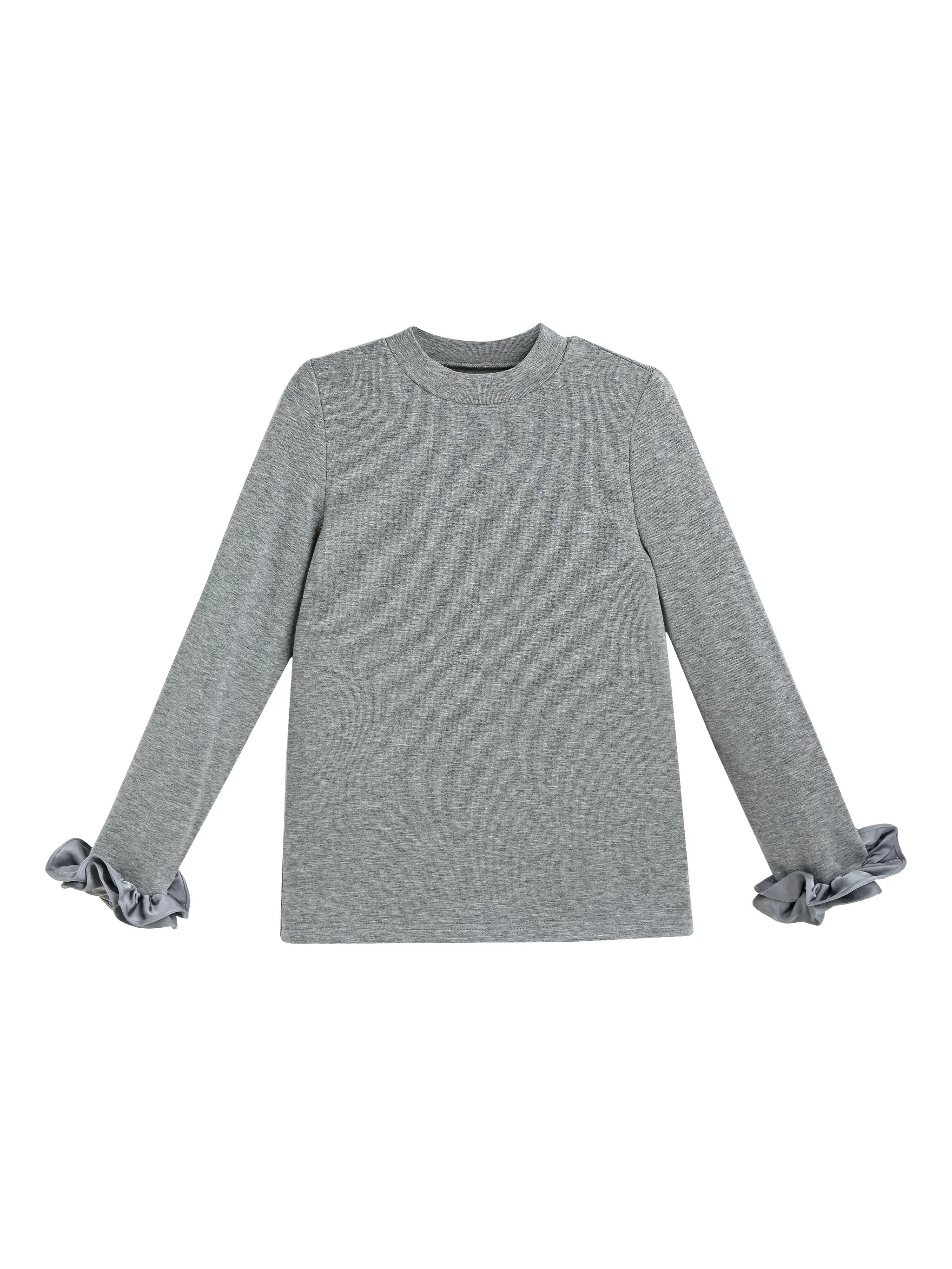 

Топ с манжетами и рюшами Tulleen, серый