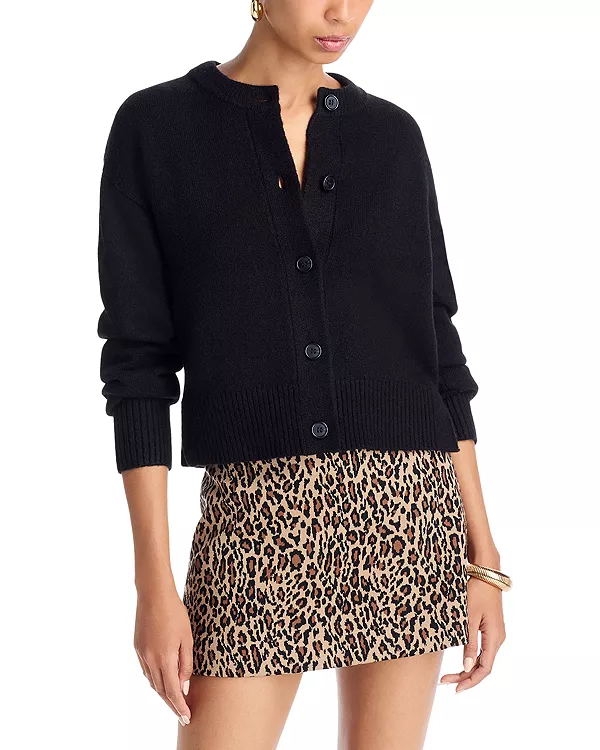 

Кардиган с боковым разрезом - эксклюзив Aqua, черный