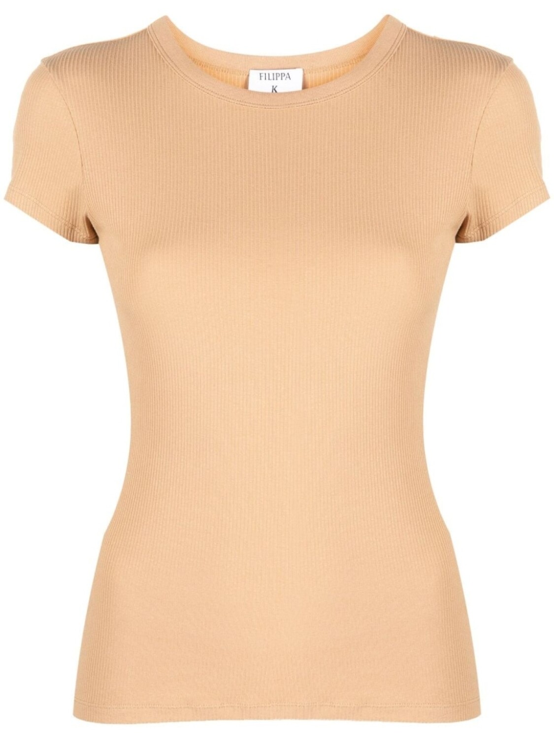 

Filippa K футболка в рубчик с круглым вырезом, нейтральный цвет