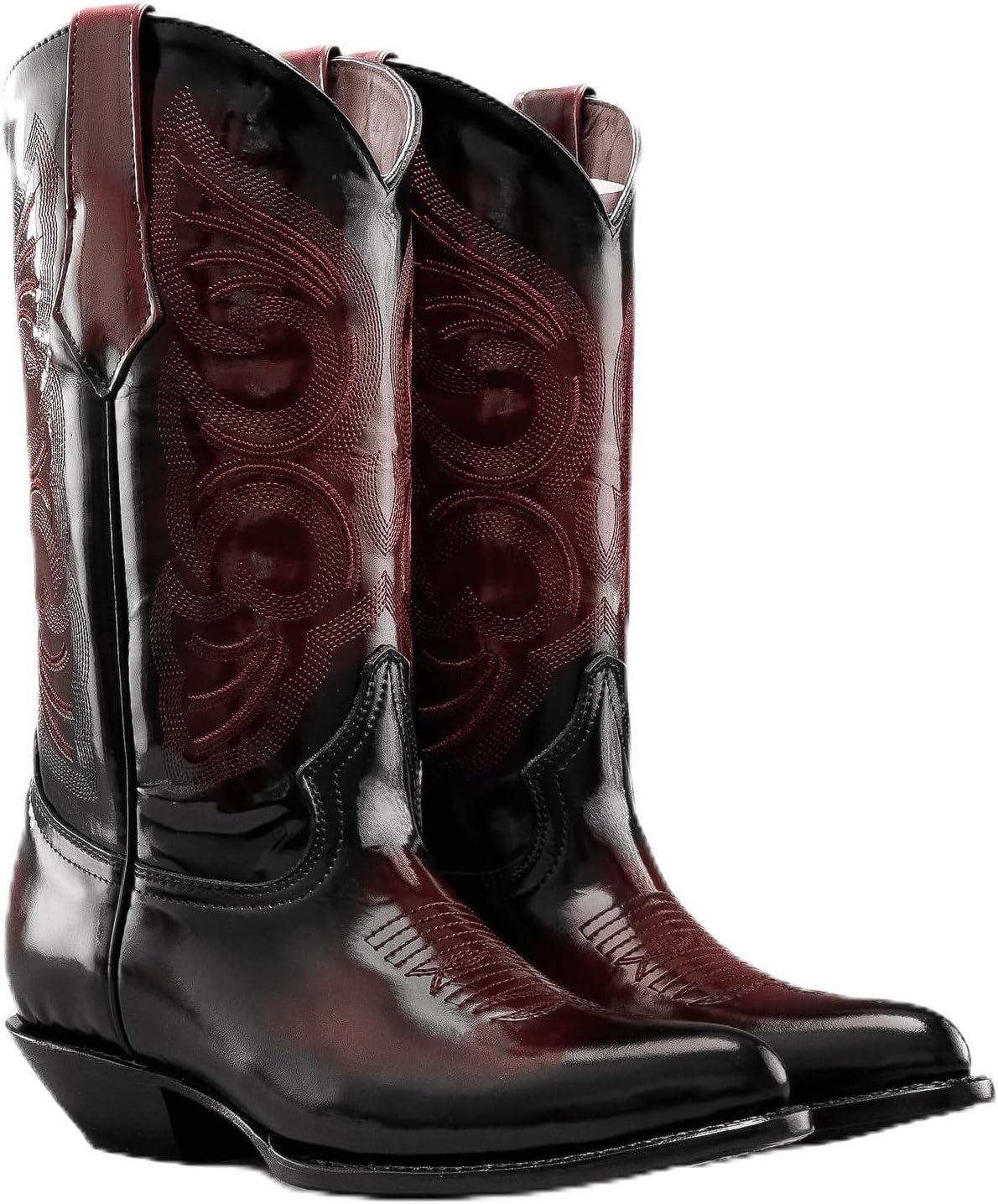Мужские ковбойские сапоги Joe Boots 900C из натуральной кожи с хамелеоновой отделкой, J-носок, каблук 4 см Joe Exclusive, винный