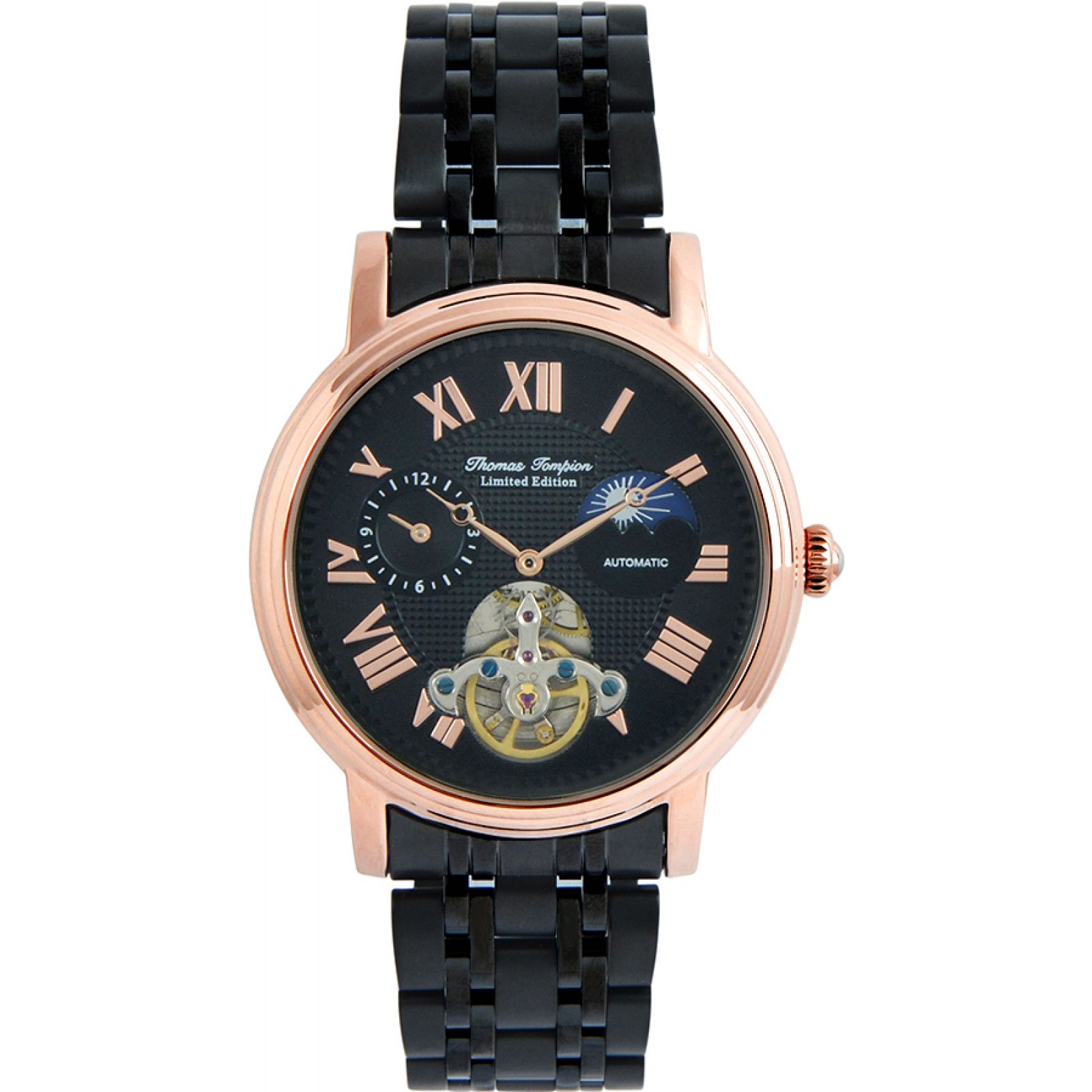 

Автоматические часы Thomas Tompion TT-1252 London 44 мм, черный