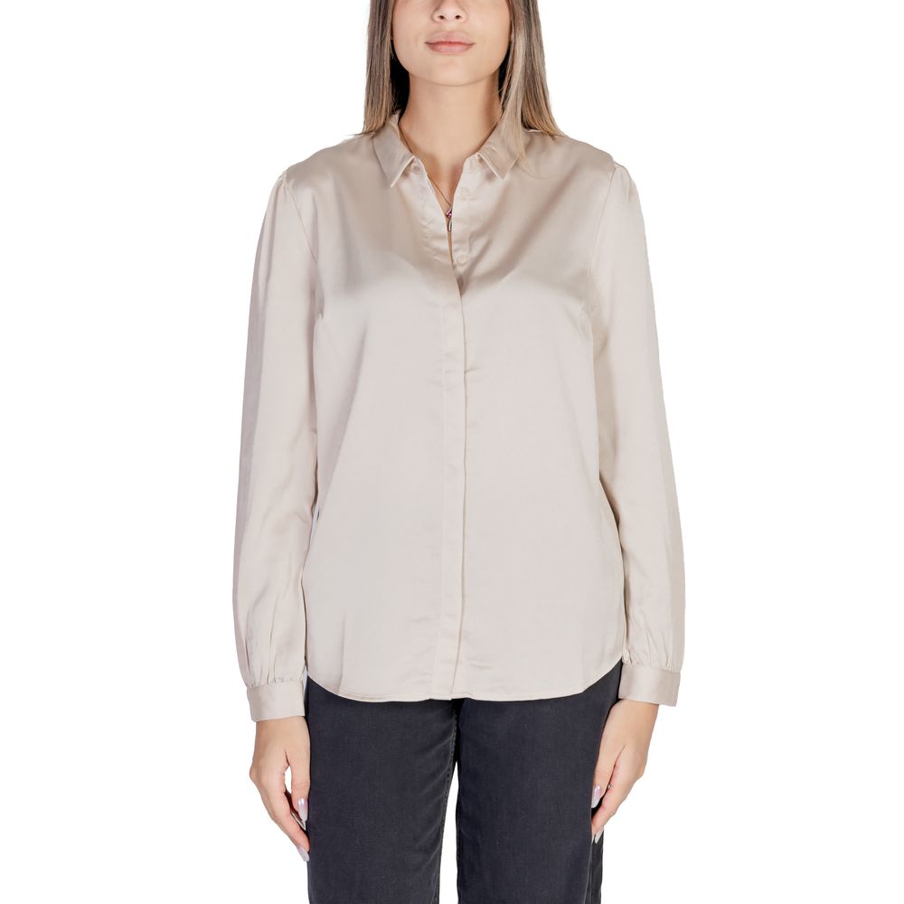 

Рубашка из золотого полиэстера Vila Clothes