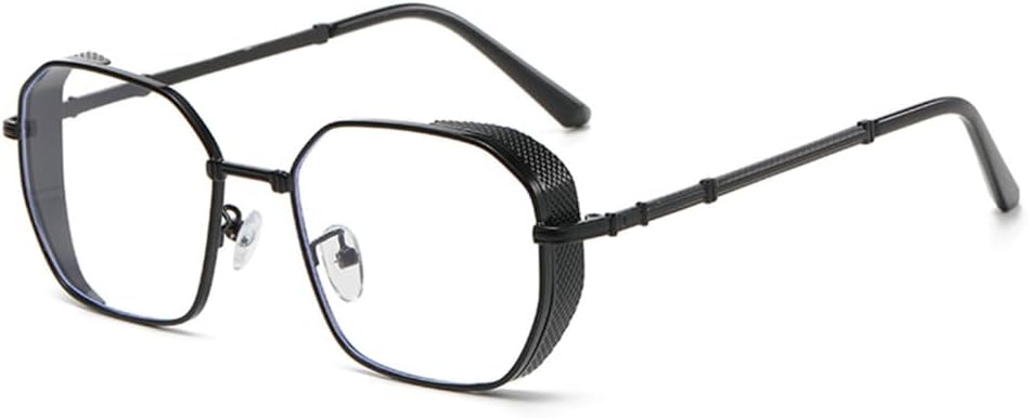 

Модные прямоугольные солнцезащитные очки в стиле ретро для женщин, градиентный металлический цвет, классические солнцезащитные очки с защитой от УФ-излучения UV400 MTZJH, Black Clear