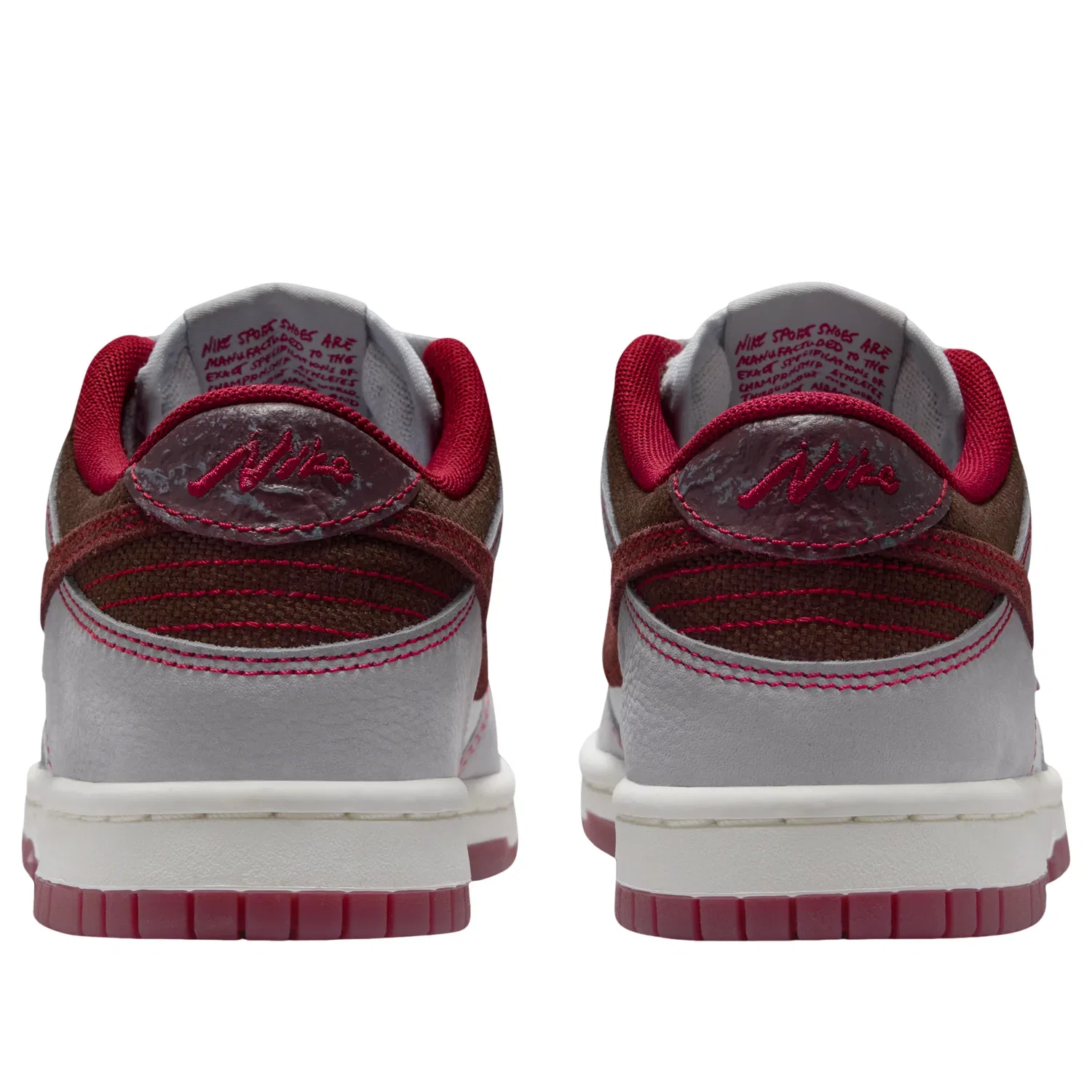 Кроссовки Nike Dunk Low LV8 'Pure Platinum Burgundy Crush' IO9743-002, серебро — фото 3