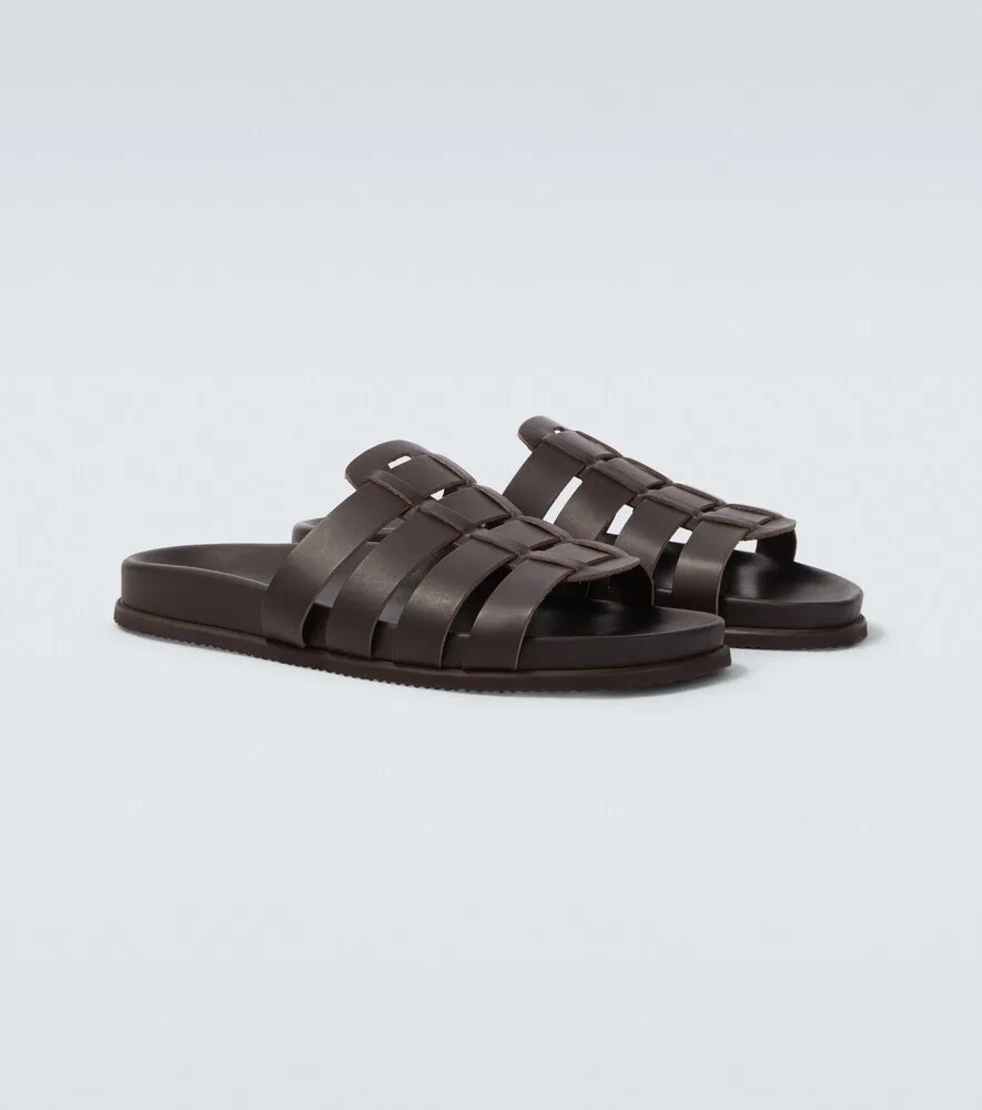 Кожаные рыбацкие сандалии Laodamas Ancient Greek Sandals, коричневый